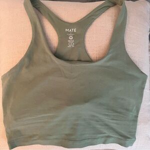 MATE Organic Stretch Kiwi Green Racer Tank